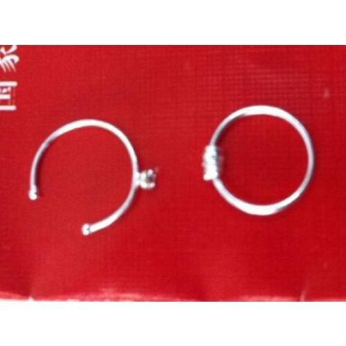 Hoop Nose Ring 925 Sterling Silver Earring Nose Ear Ring Stud Fake Ear Clip Cuff 20pcs/box High Polished Solid