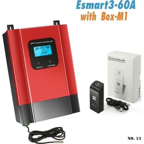 Solar Charge Controller ESmart3 40A 60A 48V 36V 24V 12V Controller Auto Backlight LCD Max 150VDC Input Energy Saving RS485 Port