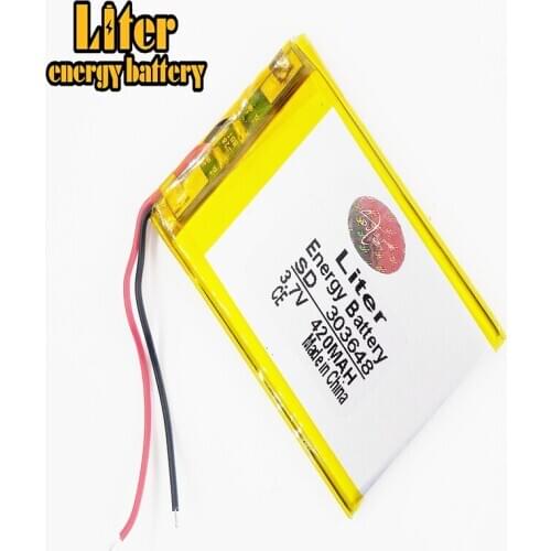 3.7V,420mAH,303648 polymer lithium ion / Li-ion battery for GPS,mp3,mp4,mp5,dvd,bluetooth,model toy mobile bluetooth