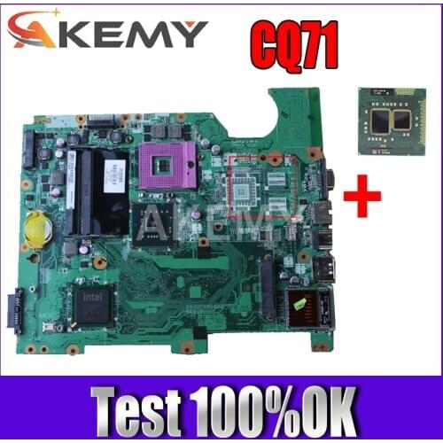 Akemy 578703-001 DA00P6MB6D0 Laptop Motherboard for HP Compaq G71 CQ71 MAIN BOARD GL40 DDR2 free cpu