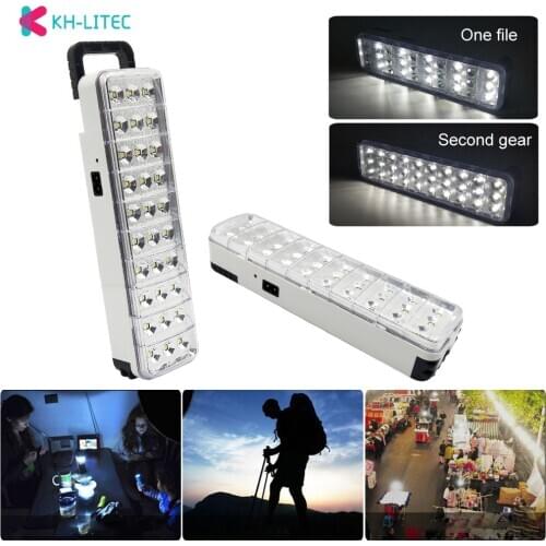 30LED Multi-function Rechargeable Emergency Light Flashlight Mini 30 LED Emergency Light Lamp 2 Mode For Home Camp Outdoor
