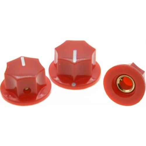 2xBig & 1xSmall Set of 3 USA Spec 1/4" JB Knobs 6.3mm JB Large and Small Jazz Bass Knobs Set Red Guitar Accessories Dropshipping