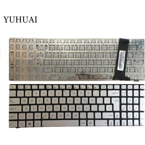 NEW UK Laptop Keyboard for ASUS N56 N56V N76 N76V N76VB N76VJ N76VM N76VZ U500VZ N56VV N56VZ U500VZ U500 U500V Silver Keyboard