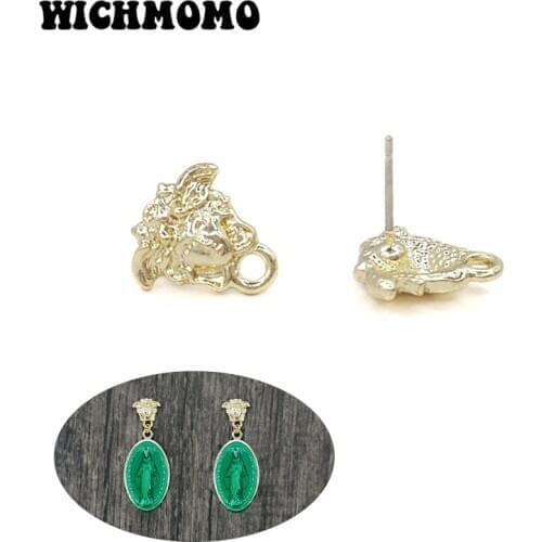 2020 New 12mm 10pieces High Quality Zinc Alloy Small Zodiac Sheep Earring Base Connectors for DIY Earring Jewelry Accessories