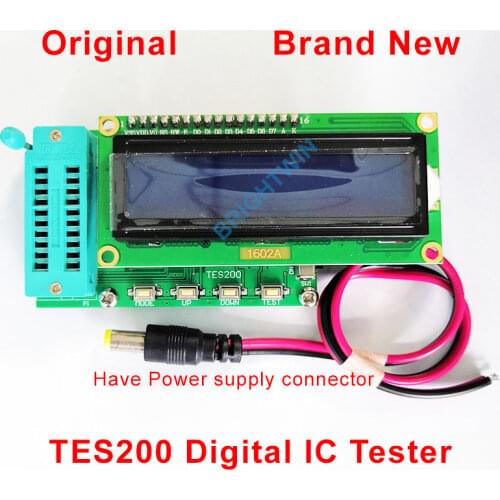 Original Digital IC Tester 74 Series 40 Series 45 Series IC Logic Gate Testing TES200 Precision Integrated Circuit Checker