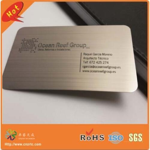 China factory directly supply cheap custom blank laser cut metal card /metal name card/metal business card