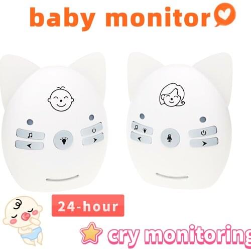 V20 Child Baby Monitor Talkie Nanny Intercom Baby Cry Alarm Portable Electric Babysitter Night Light Loud speaker Built-in MIC