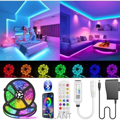 Bluetooth LED Strip Light SMD 5050 RGB led ribbon Flexible Waterproof LED Light 5M 10M Tape Diode DC 12V Power + Controller