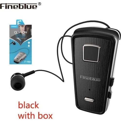 FineBlue F980 retractable Sport Business Wireless Earphone Sweatproof Noise Reduction Built-in Mic for Car Hands free Call