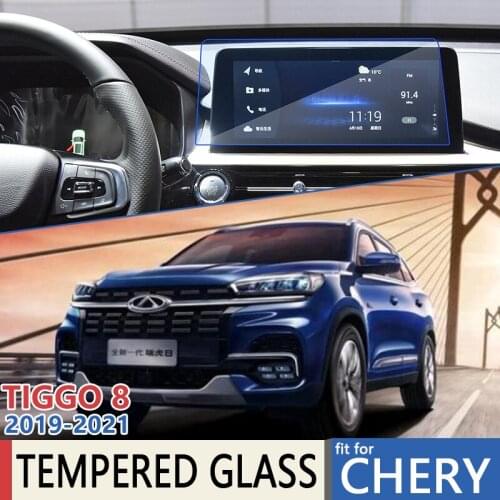 For CHERY TIGGO 8 2019 2020 2021 Car Navigation GPS Ultra-Thin Filter UV Film Full Screen Protector Tempered Glass Accessories