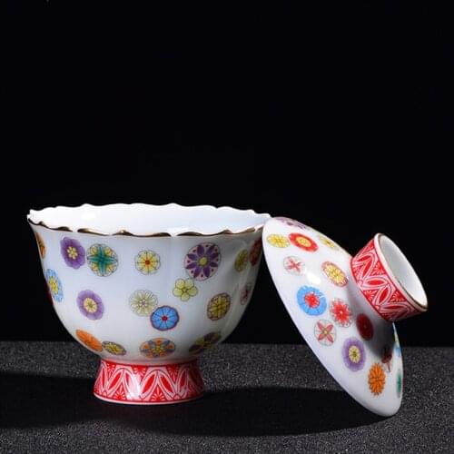 Jingdezhen Teapot Home Drinkware Tieguanyin Green Tea Kettles Brief Ceramic Gaiwan Porcelain 200cc Office Tea Ceremony Teaware