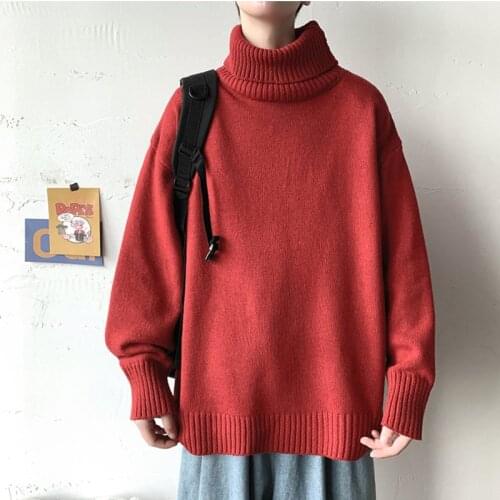 Neploha 2021 Winter Casual Solid Color Sweater Loose Turtleneck Womens Pullover Tops Vantage Streetwear Sweaters For Female