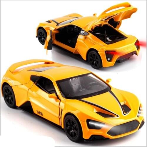 1:32 high simulation sports car,alloy pull back model car,simulation sound and light,free shipping