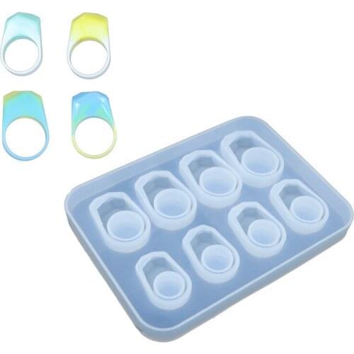 1pcs Crystal Epoxy Mould Ring Silicone Resin Mold DIY Handmade Craft Ring Pendant Jewelry Aceesories Making Tool