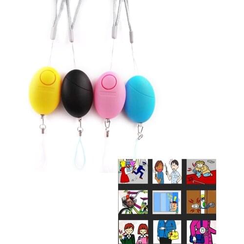 120db Personal Defense Siren Anti-attack Security for Children Girl Older Women Carrying Loud Panic Alarm Random Color