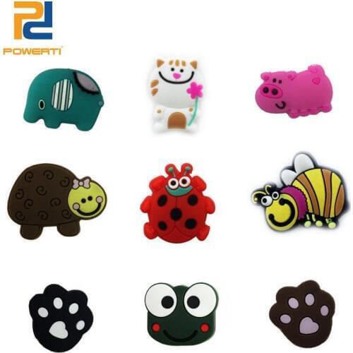 POWERTI 10pcs/lot 2018 New Silicone Tennis Vibration Dampener Absorbed for Sports Outside Tennis Racket Reduce Shock