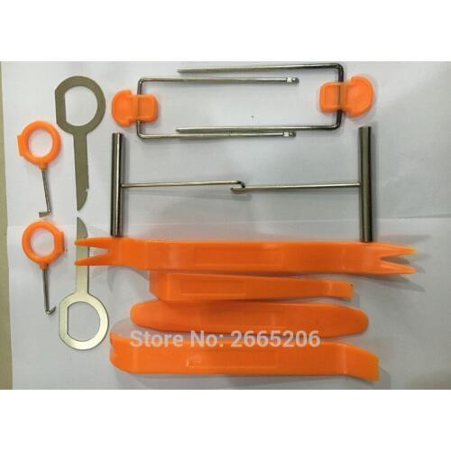 12pcs Car styling Car Stereo Installation Kits Car Radio Removal Tool for DACIA logan duster sandero lodgy sandero accessories