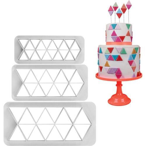 3pcs Geometric Cutters Fondant Biscuit Cookie Cutter Geometry Cake Mold Fondant Mold Cake Decorating Tools Baking Accesorries