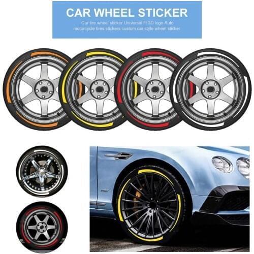 8pcs/lot Car Tire Lettering Stickers Car Tuning 3D Permanent PVC Conjoined Tire Lettering Sticker Waterproof Car Label Stickers