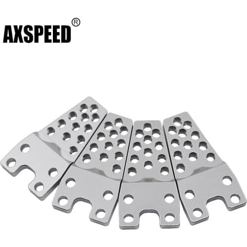 AXSPEED 4pcs Adjustable Aluminum Shock Absorber Hoops Lift Adjust Mount for Axial SCX10 1/10 RC Rock Crawler Car Upgrade Parts