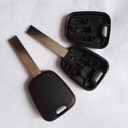 DAKATU With LOGO Blank Replacement Transponder Key Shell For Peugeot 307 Citroen Triumph C2 Car Key Shell Case With Groove