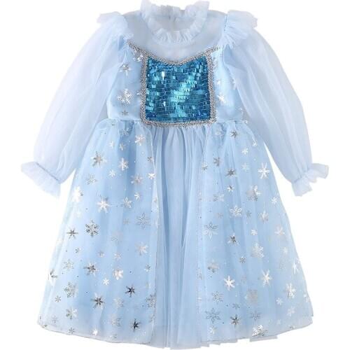 Children Dress Spring/summer Kids Girls Clothes Fashion Net Gauze Princess Party Dress Big Child Sequin Dress Dance Garment