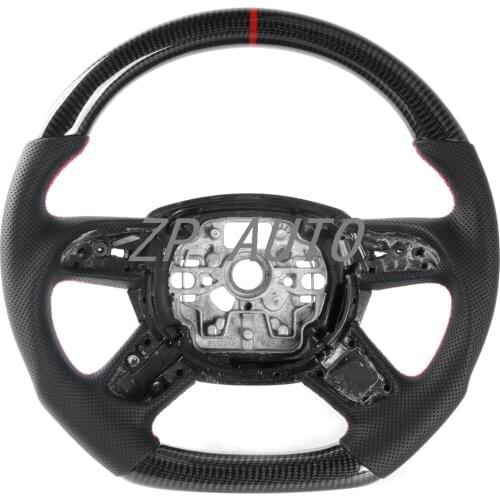 For Audi A3 A2 A5 A6 A7 A4L A6L Q3 Q5L Q7 A1 TT A8 Refit Carbon fiber Perforated leather steering wheel2014-2020