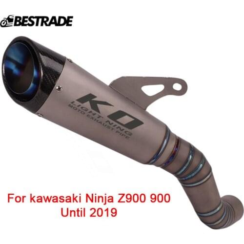 For Kawasaki Ninja Z900 900 Titanium Alloy Motorcycle Exhaust System Muffler Pipe Link Tube Reserve Catalyst No DB Killer Slip