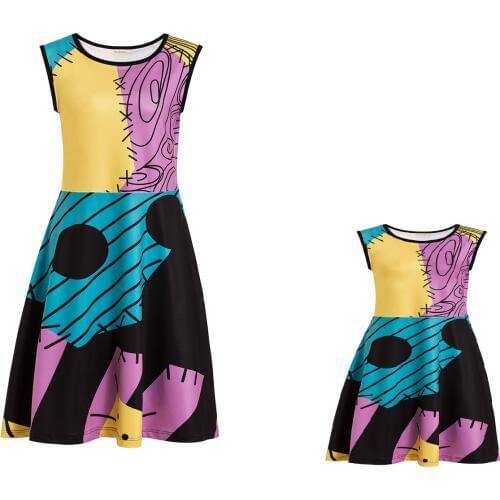 The Nightmare Before Christmas Classics Sally Womens Costume for Infants Adult Size Mommy Princess Dress kids princess dress