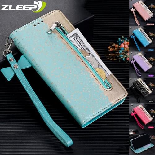 Flip Leather Case For Samsung Galaxy S21 S20 FE S10 E S9 S8 Note10 Ultra Plus 5G S7 S6 Edge Zipper Wallet Card Phone Bags Cover