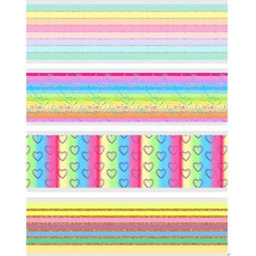 New Arrival ribbon 50Yards 16mm-75mm Gradient love Grosgrain/FOE Ribbons for DIY Bow Craft Wedding Decoration