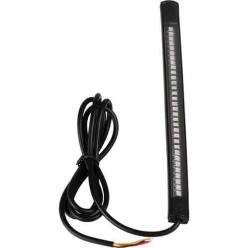 Motorcycle Flexible 48LED Brake Turn Signal Light Strip License Plate Tail Light Motorbike Light Strip