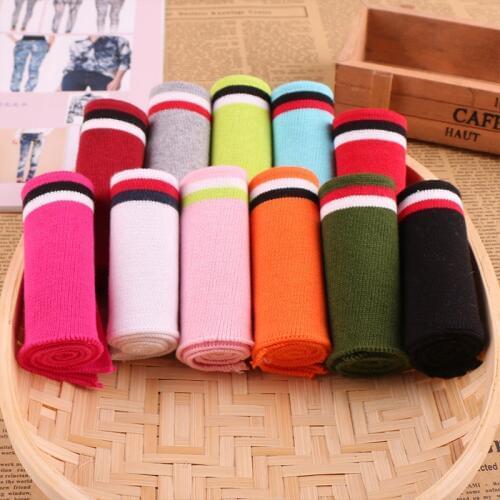Soft Stretchy Cotton Knitted Fabric DIY Rib Fabric for Sewing Collar Cuffs Garment Accessories Rib-knitted fabric