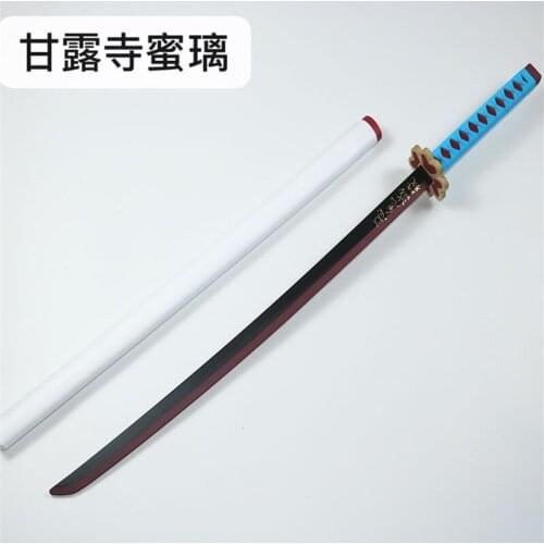 New 104cm Kimetsu no Yaiba Sword Weapon Demon Slayer Kanroji Mitsuri Cosplay Sword 1:1 Anime Ninja Knife PU Prop Halloween Gift