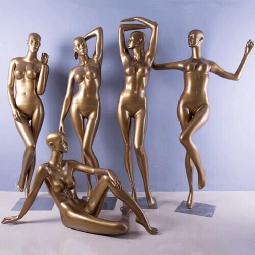 New Style Women Golden Mannequin Shiny Golden Model Customized Factory Direct Sell