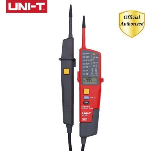 UNI-T UT18C 0~690V AC DC Voltage Testers LCD Display Auto Range IP65 Waterproof Meter RCD Test/Polarity Detection No Power Test