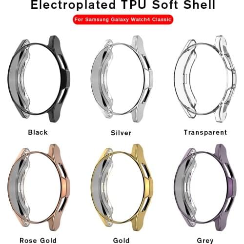 Screen Protective Watch Case For Samsung Galaxy Watch 4 Classic 42MM 46mm Full Protector Cover Shockproof TPU Transparent Shell