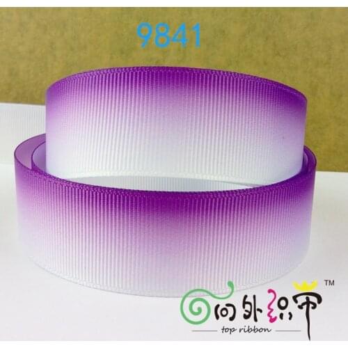 1'' 25mm flowers series high quality printed purple gradient ribbon 10 yards, DIY handmade materials