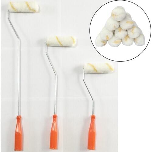 10pcs 4' Home Wall Replacement Paint Roller Cover Polyester Roller Naps Repair Decorator Tools Supplies