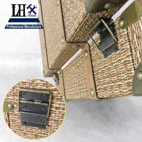 FH-04 Hardware Top Quality 10pcs Antique Zinc Alloy Wooden Gift Box Hinge Printing Packaging Jewelry Box DIY Accessories