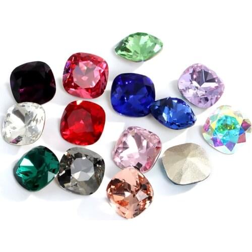 10Pcs Nail Rhinestones Decorations Pointback Rhinestones for Needlework DIY Jewelry Making Accessories K9 Glass Crystals Crafts