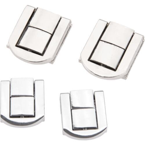 2Pcs Antique Small Square Buckle Box Hasps Alloy Lock Catch Latches For Jewelry Chest Box Suitcase Vintage Buckle Clip Clasp