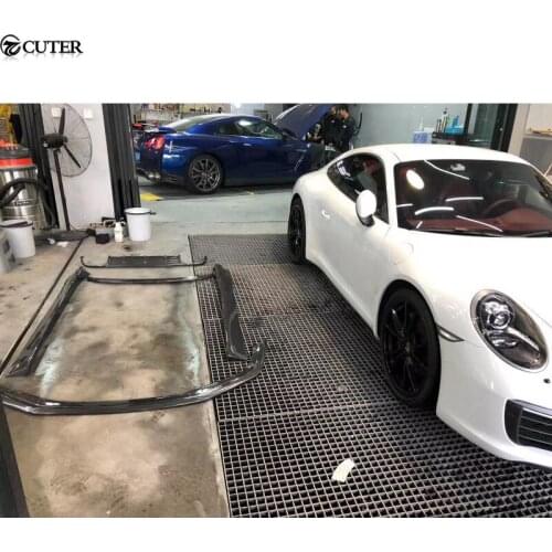 911 991.2 Carbon fiber front lip rear bumper diffuser splitter rear spoiler side skirts for Porsche 911 Carrera 991.2 16-18