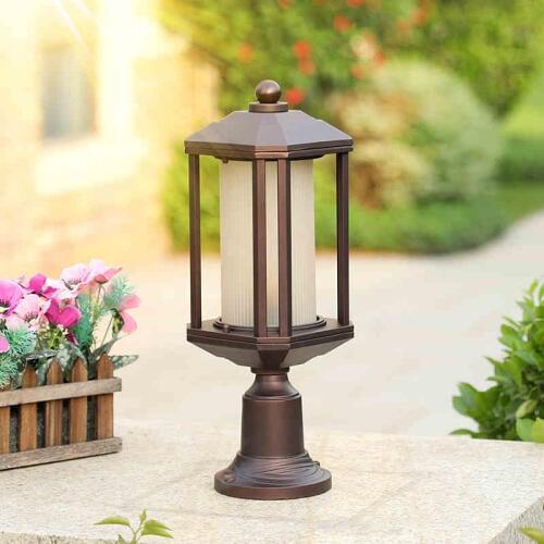 Garden decorative pillar lamp european-style waterproof outdoor garden gate lamp outdoor courtyard wall light