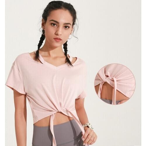 Two Ways Wear Crop Top Workout Shirt Waist Belt Sports Tank Tops Fitness Women Slim Breathable Quick Dry Women Sports Wear