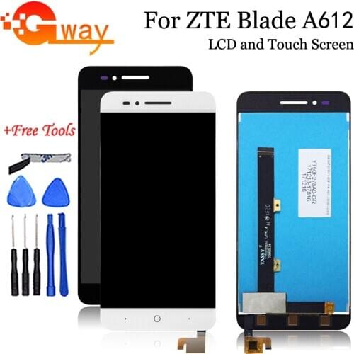 FSTGWAY For 5" inch ZTE Blade A612 LCD Display+Touch Screen LCD Digitizer Glass Panel Replacement+Free Tools