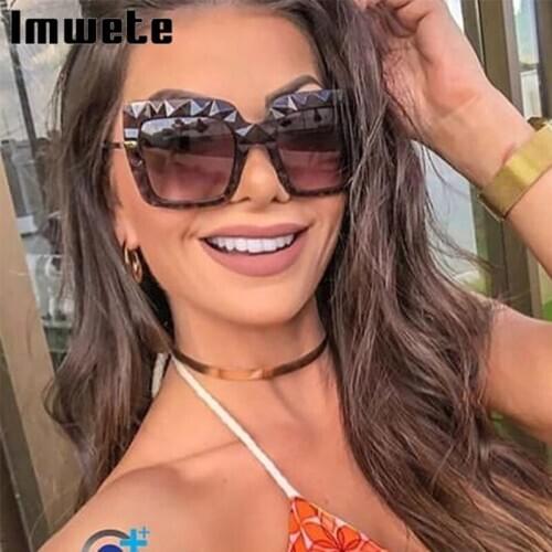 Imwete Vintage Metal Square Sunglasses Women Men Brand Design Sun Glasses Ladies Colored Sunglass Yellow Eyewear UV400