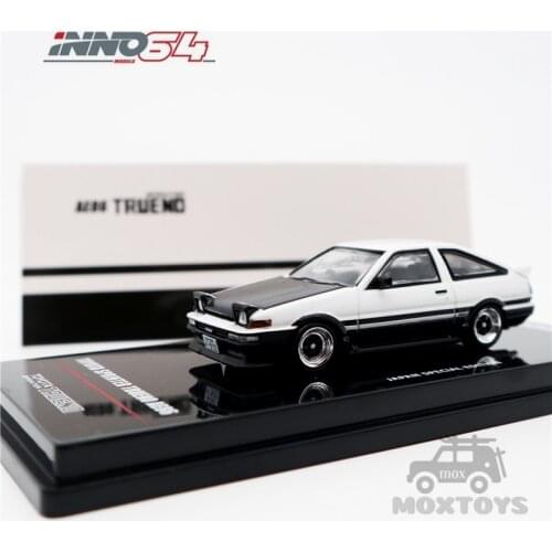 INNO 1:64 TOYOTA SPRINTER TRUENO AE86 WhiteBlack Japan Special Edition Diecast Model Car