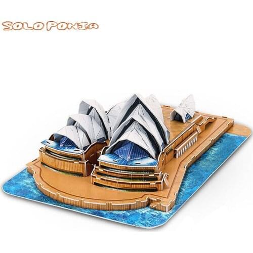 42 Cm Micro Landscape DIY House And Structure Cardboard Assembly Model World Famous Architecture Model Sydney Opera House