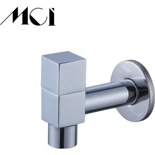 Home Plating Brass Outdoor Pool Garden Sink Faucet Washing Machine Mop Toilet Wall Mounted Square Tap Mci